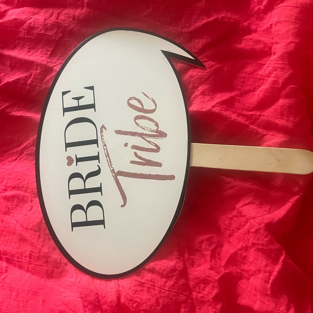 Black and Pink Oval Bride Tribe Decorative Sign